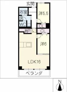 ロイヤルシティ押切【6階】の間取り