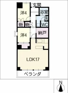 ロイヤルシティ押切【11階】の間取り