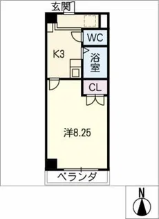 グローバルハイツ原【3階】の間取り