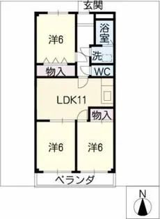 ファミール宮【3階】の間取り