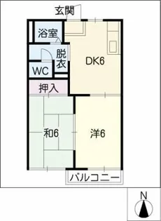 アメニティハイツA【1階】の間取り