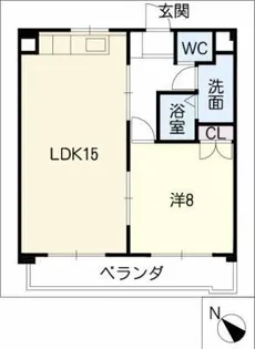 エルクルーゼ鳥居【3階】の間取り