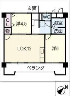 アベニュー日名公園【4階】の間取り
