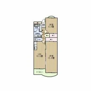シャトー樹里【1階】の間取り