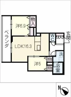 シャーメゾン叶【2階】の間取り