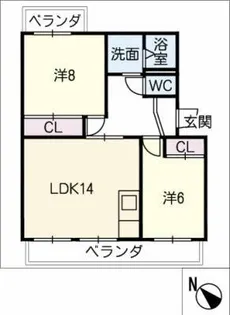 ファーストシティ市川【3階】の間取り