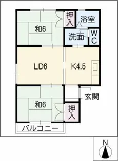 ツイン栄【2階】の間取り