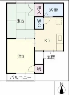 グランディールC棟【1階】の間取り