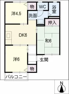 グリーンフィールド【1階】の間取り