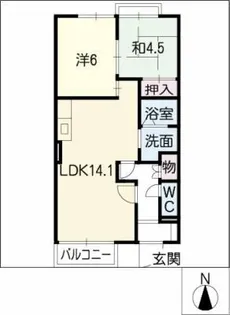 ウィングヒルズ【1階】の間取り