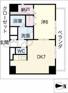 エスト荒子【6階】の間取り