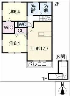 エルメゾン A棟【2階】の間取り