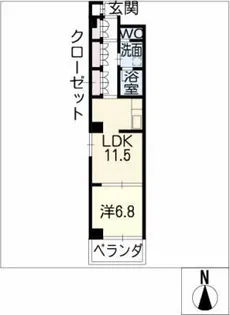 ラコンテ若葉【4階】の間取り
