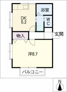 エステート松崎D【1階】の間取り