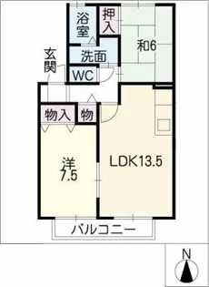 エステートパレス福岡【2階】の間取り