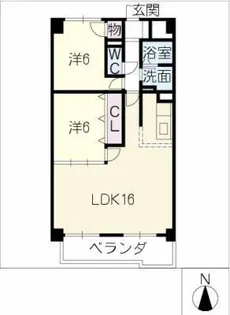 エルフ杉ノ木【1階】の間取り