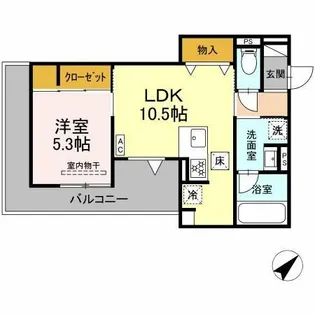 D-avance 柱六番町Ⅲ【1階】の間取り