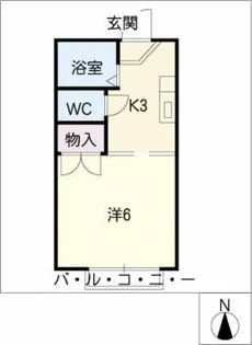 パークハイム三郷【2階】の間取り