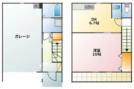 サンホークス【D号室】の間取り
