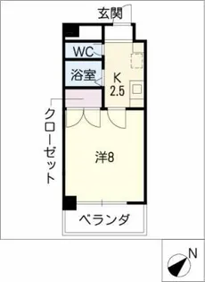 パラダイスヒルズ千種【3階】の間取り