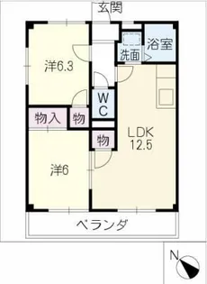 ライフ21レイク【3階】の間取り