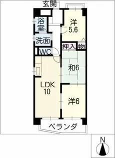 フェリス覚王山【4階】の間取り
