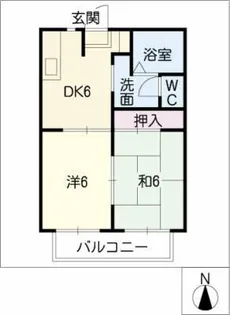 フレグランス緑【1階】の間取り