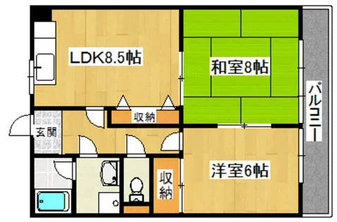 ハイツニシタニ【203号室】の間取り