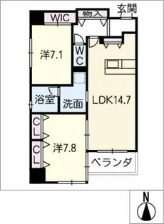 AREX丸の内【12階】の間取り