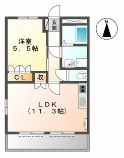 ハイツ ルミナスⅠ【1階】の間取り