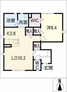 アマポーラ B棟【1階】の間取り