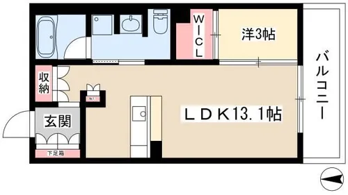 LaSante東桜【7階】の間取り