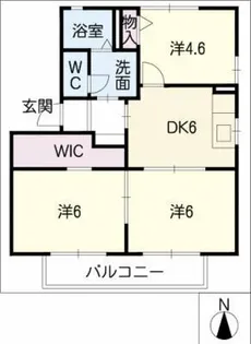 ファミーユ豊が丘B棟【1階】の間取り