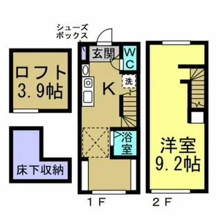 ディアコート【102号室】の間取り