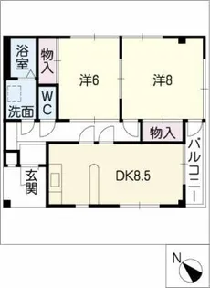 ピアレスK【1階】の間取り