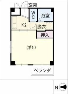ワタナベプラザ2【3階】の間取り