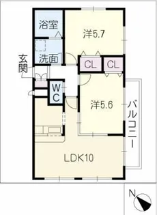 エクセレント古見【1階】の間取り