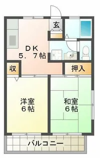 ハイツ中島【2階】の間取り