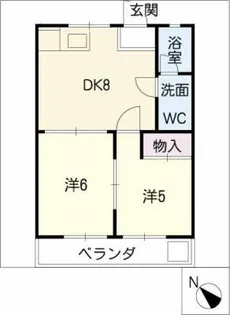 高瀬山ハイツ【1階】の間取り