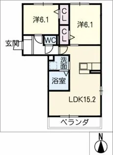 マイタウンハウスF【3階】の間取り