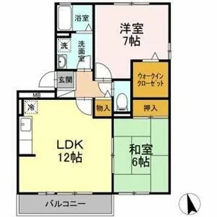 セジュール安井 A棟【3階】の間取り