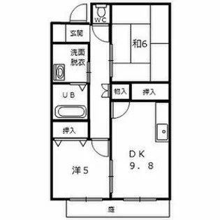 ドエルマルシェE【1階】の間取り