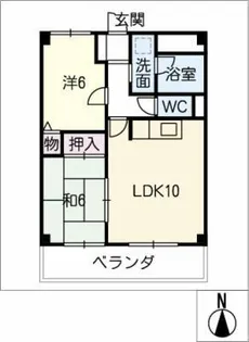 リビングコートヨコチ【4階】の間取り
