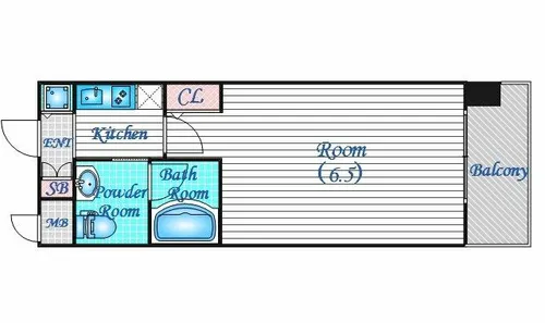 エスライズ堂島川【5階】の間取り