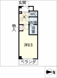 ベルフォーレ永覚【1階】の間取り