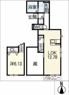 クレイン・ハウスM【1階】の間取り