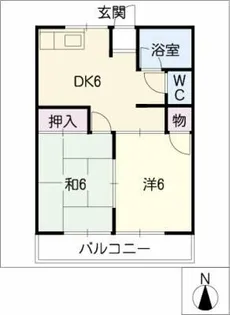 シティハイムノノガワ【1階】の間取り