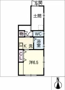 砂田橋ホワイトハウス【1階】の間取り