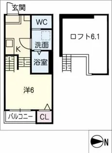 Moon Park千種【2階】の間取り