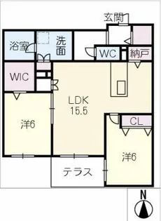 Jumeaux 北館【1階】の間取り